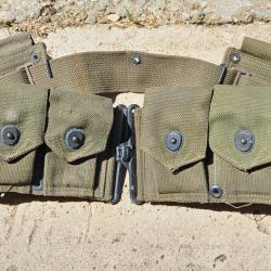 Ceinturon-Cartouchi&egrave;re M1923 US Garand M1 - Dat&eacute; 1944 - Seconde Guerre Mondiale