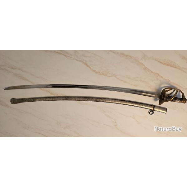 Superbe Sabre de Cavalerie mod�le 1822 "Bancal" - Fourbisseur Kraemer Paris - COMPLET