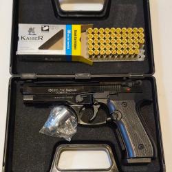 Pistolet &agrave; blanc Beretta 92FS Ekol firat magnum noir 9mm Pak