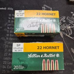 Douilles 22 Hornet S&Bellot 80 &eacute;tuis
