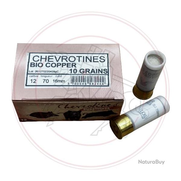 CARTOUCHES JOCKER CHEVROTINE BIO COPPER (CUIVRE) - Cal: 12/70 - 10 Grains - BOITE DE 10