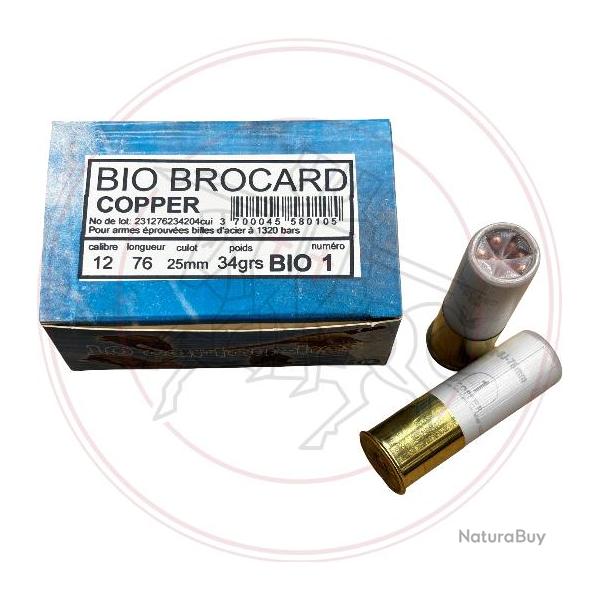 CARTOUCHES JOCKER BIO BROCARD COPPER (CUIVRE) HP - Cal: 12/76 - 34g - N�1 - BOITE DE 10