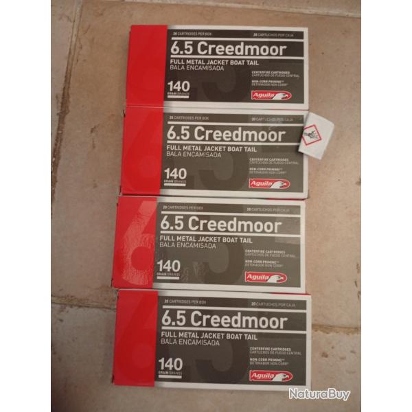 Munitions AGUILA en 6.5 creedmoor