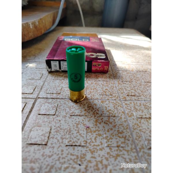 Cartouches calibre 16/70 32 grammes en  plombs N:5