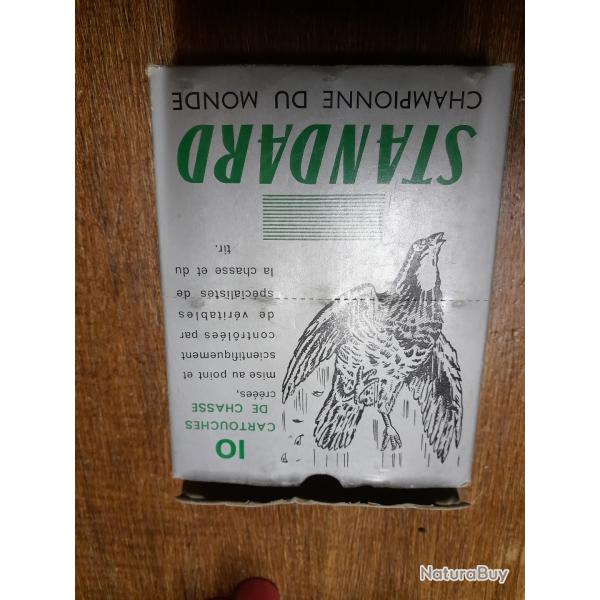 vend 1 boite de 10 cartouches calibre 16/65 carton sertissage rond li�ge plombs n�10 standard