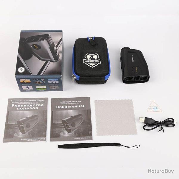 Telemetre Optique Rechargeable USBC Portee 686m Precision *Ench�re* Vibration Chasse Artbull
