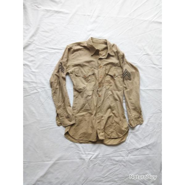 Uniforme - US462120a Chemise d'�t� coton kaki clair WW2