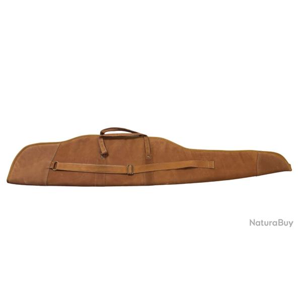 Fourreau carabine en cuir pleine fleur - 117 cm - Bandouli�re - Int�rieur matelass�