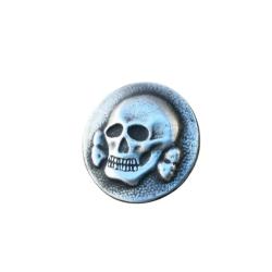 Bouton t&ecirc;te de mort  ( 12 mm ) reproduction