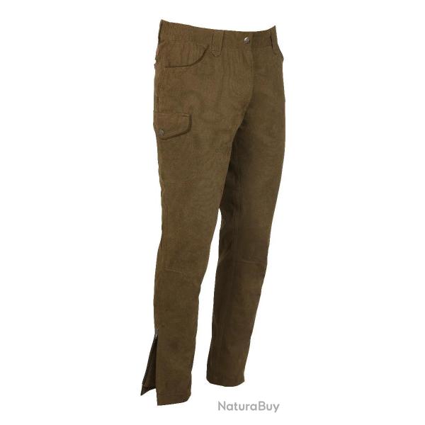 DESTOCKAGE ! Pantalon de Chasse Femme Percussion Rambouillet Kaki T42
