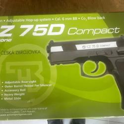 Cz75 D dual tr&ocirc;ne airsoft co2 6mm