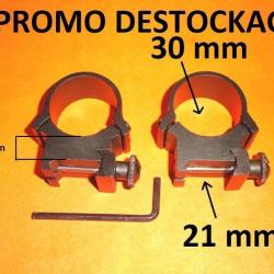 colliers pour lunette 30mm et rail de 21mm BROWNING REMINGTON ZOLI etc- VENDU PAR JEPERCUTE (b14759)