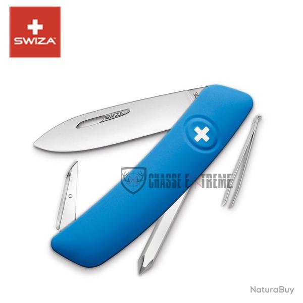 Couteau SWIZA D02 6 Fonctions Bleu