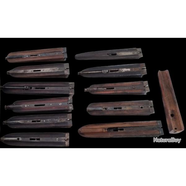 Lot de 13 longuesses anciennes pour fusils de chasse & carabine � Pour pi�ces / Restauration