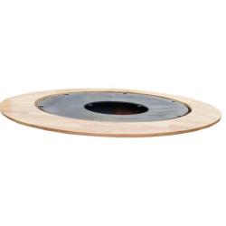 Vente express ! Table circulaire en bois pour brasero Random 100cm