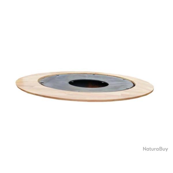 Vente express ! Table circulaire en bois pour brasero Random 100cm