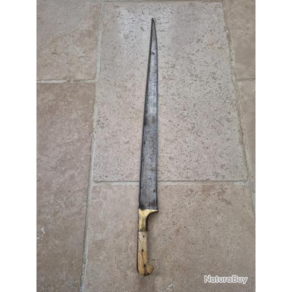 Sabre ottoman yatogan fin 18eme/19eme siecle lame 60cm