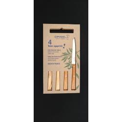 Coffret de couteaux de table Opinel n&deg; 125 Bon App&eacute;tit, 4 pi&egrave;ces, acier inoxydable, lame lisse