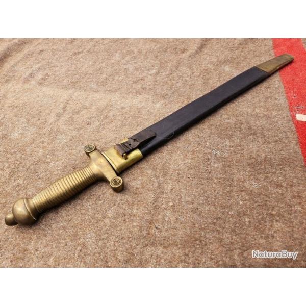 GLAIVE SUISSE MOD�LE 1842/52 DE PIONNIER fourreau 1875 (S13)