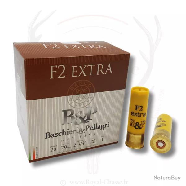 25 cartouches F2 EXTRA Cal.20 28G BJ B&P 06