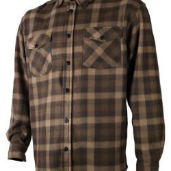 DESTOCKAGE ! Chemise Polaire Carreaux Treeland Marron