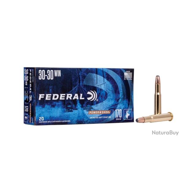 20 BALLES 30.30 FEDERAL POWERSHOK 170G