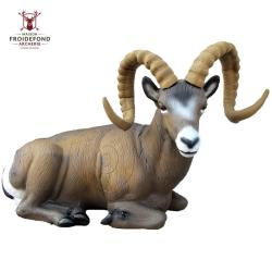 Mouflon des Rocheuses couch&eacute; Cible 3D - SRT