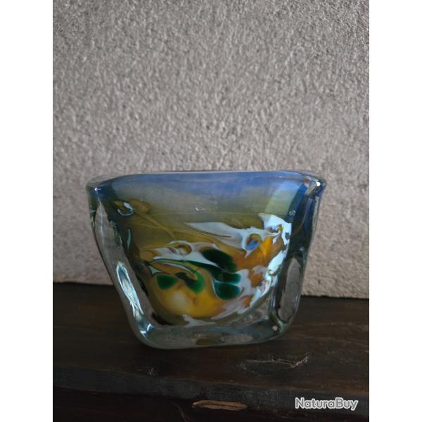 Vase verre souffl� Jean Michel Gauthier 1998