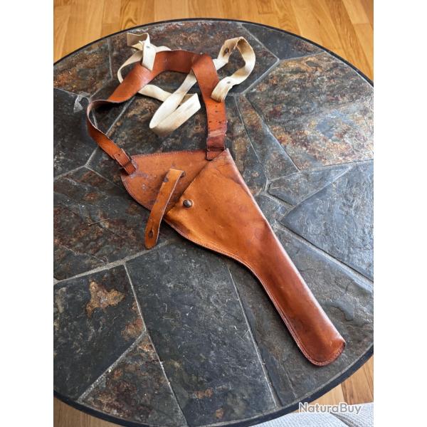 Holster ancien en cuir - probablement mod�le d'�paule - 15 �