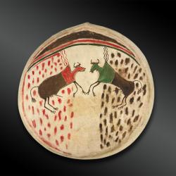 BOUCLIER - Indiens Dakota ou Cheyennes, Sioux, r&eacute;gion des Plaines, Am&eacute;rique du Nord