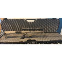 Carabine Pallas BA-15 Tan .22 LR + Lunette Air Force Optics 6-24x50AO + Mallette