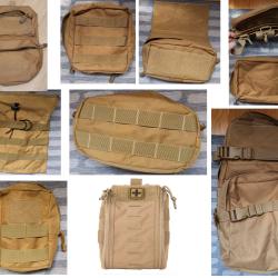 Gros lot de poches neuves Couleur TAN airsoft