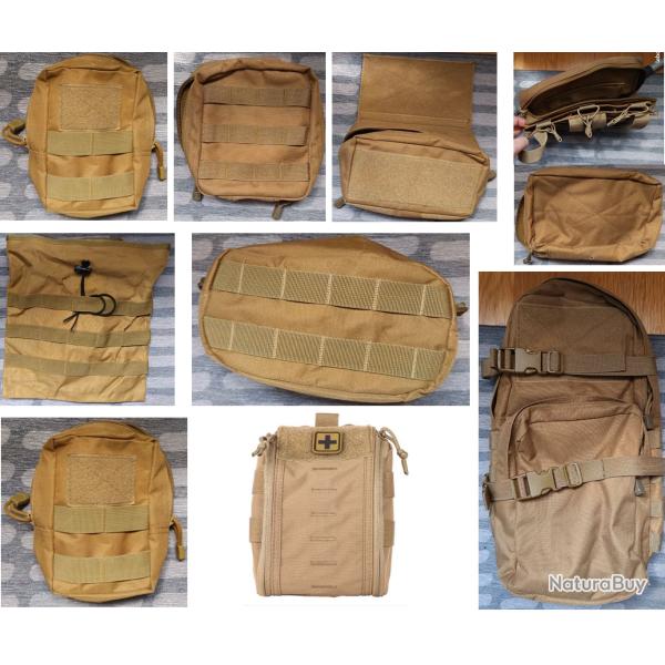 Gros lot de poches neuves Couleur TAN airsoft
