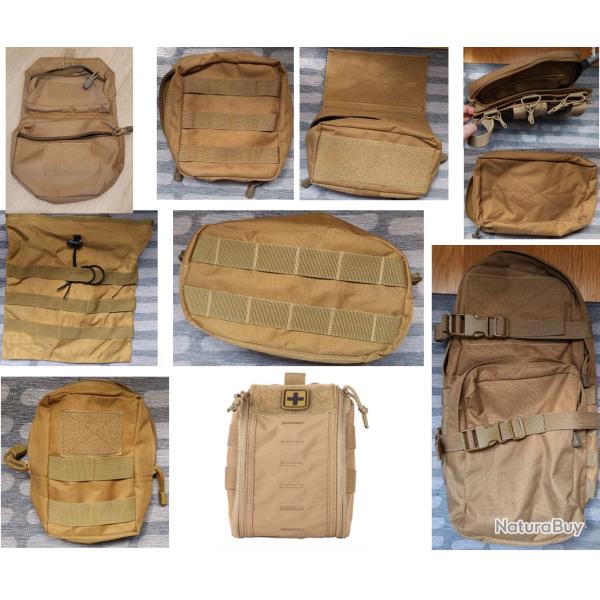 Gros lot de poches neuves Couleur TAN airsoft