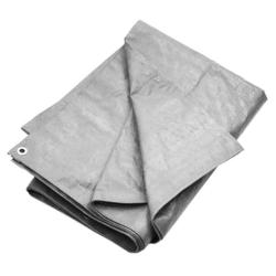 B&acirc;che PEHD grise 2x3 m 180 g/m&sup2; r&eacute;sistante &agrave; l'eau avec oeillets