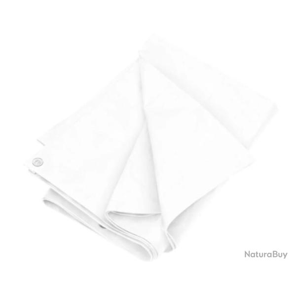B�che PEHD blanche 2x3 m 180 g/m� r�sistante � l'eau avec oeillets