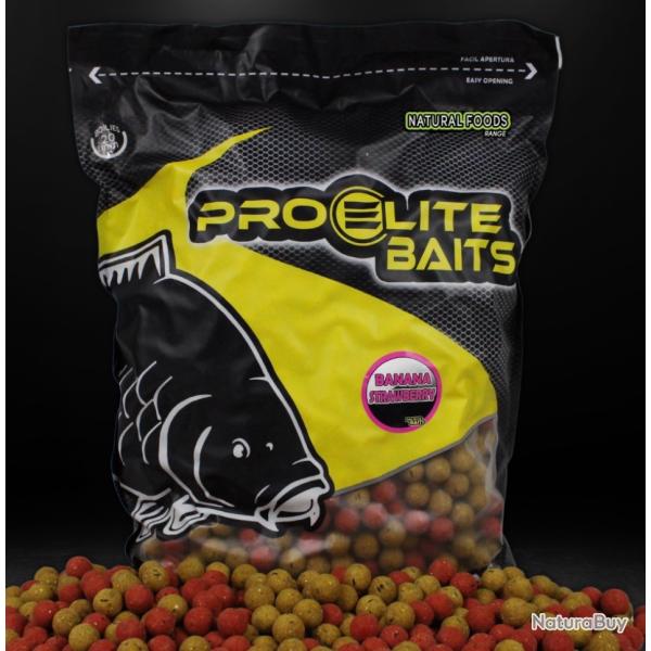 Bouillettes Pro elite baits banana strawberry 24mm 3,5kg