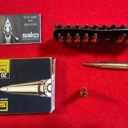 MUNITIONS CALIBRE : 7mm Rem Mag, SAKO, GAMEHEAD SP  9,1 gr, 140 grains, BOITE DE 20 CARTOUCHES.