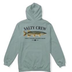 Salty Crew euro pike hood fleece -mackerel