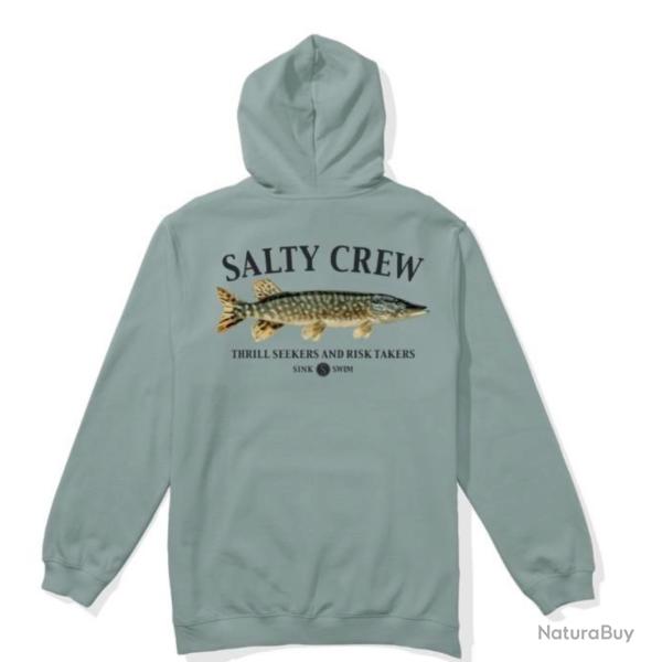 Salty Crew euro pike hood fleece -mackerel