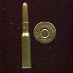 .333 Nitro Jeffery Rim - RARE - marquage : KYNOCH 333 NITRO - &eacute;tui laiton 62 mm - PORT COMPRIS