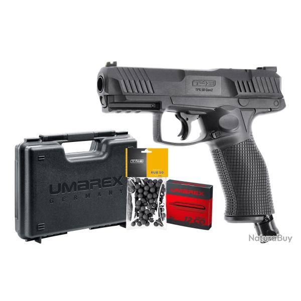 PACK pret a tir� Pistolet de d�fense UMAREX TPX50 GEN2 - Cal: 50 - 19.9J