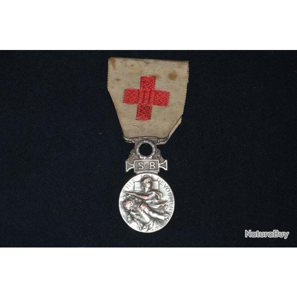 MEDAILLE SOCIETE DE SECOURS AUX BLESSES MILITAIRES 1864-GUERRE 1870 & 1914/1918-CROIX ROUGE