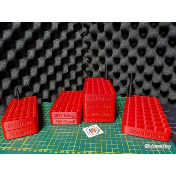 OFFRE GROUPEE Plateau pour Rechargement  - 1x Calibre 45acp + 1x calibre 38sp + 1 calibre 357mag