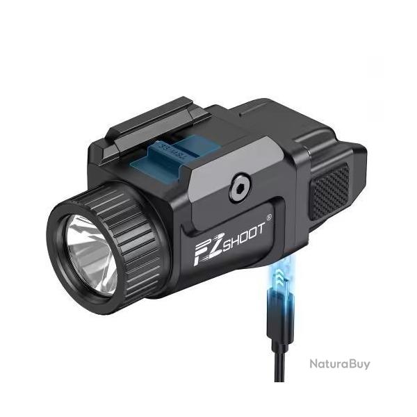 Lampe LED Fzshoot 500 Lumens Montage Picatinny Gl Lumi�re Stable Mode Stroboscopique