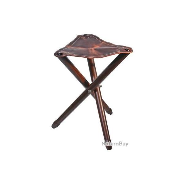Tr�pied cuir Pisteurs pied en bois H 65 cm