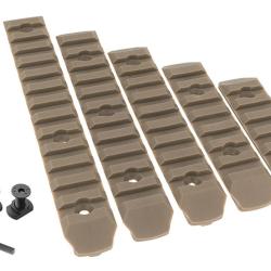 Set de 6 Rails M-Lock nylon BO Manufacture Tan