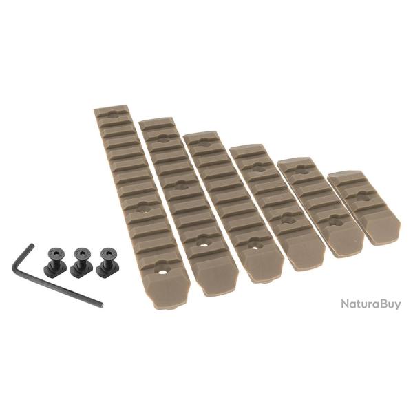 Set de 6 Rails M-Lock nylon BO Manufacture Tan