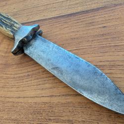 Couteau de chasse " Les Deux diables" Thiers Acier forg&eacute;
