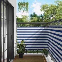 &Eacute;cran de balcon Bleu et Blanc 110 x 1000 cm Tissu Oxford